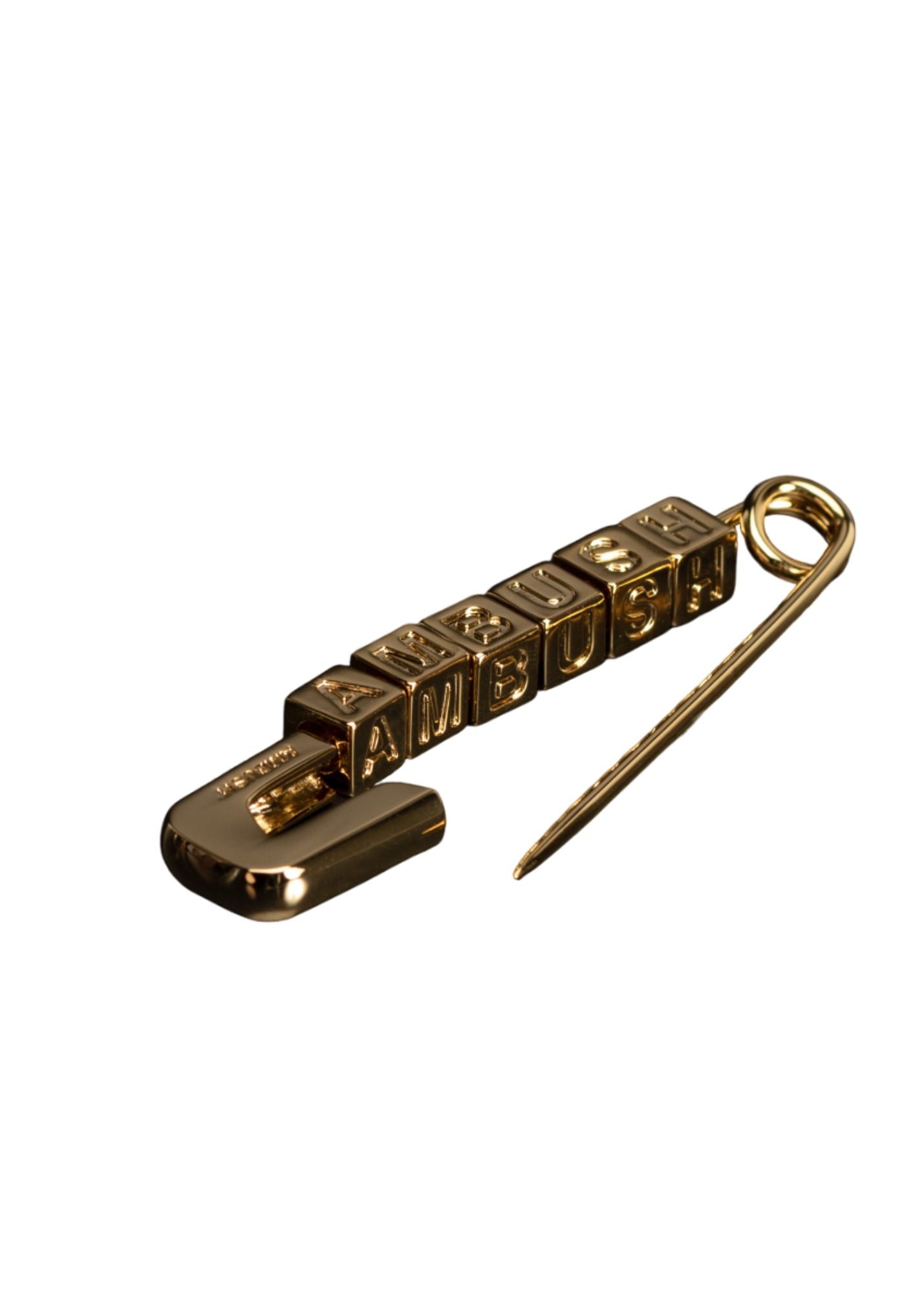 Letter Block Safty Pin-Gold