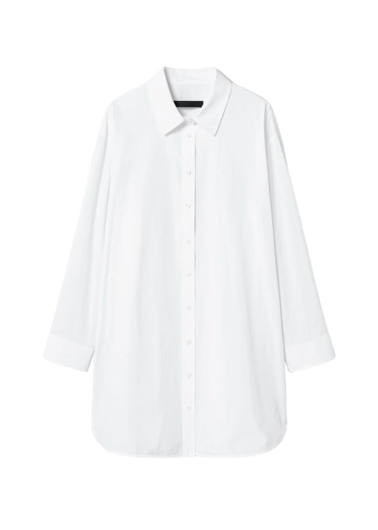Extra layered shirt dress-white