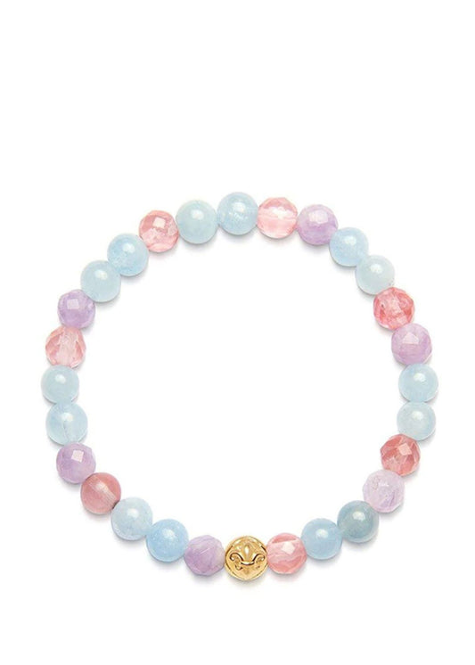 Beaded Bracelet-Lavender/Aquamarine