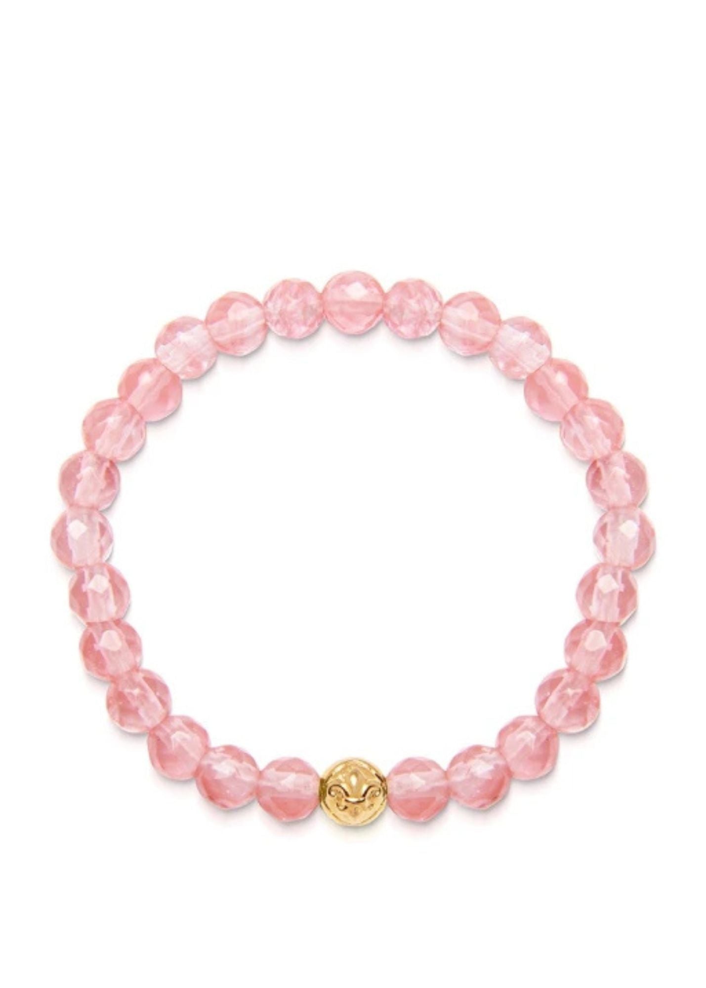 Rose Quartz Bracelet-Rose Gold