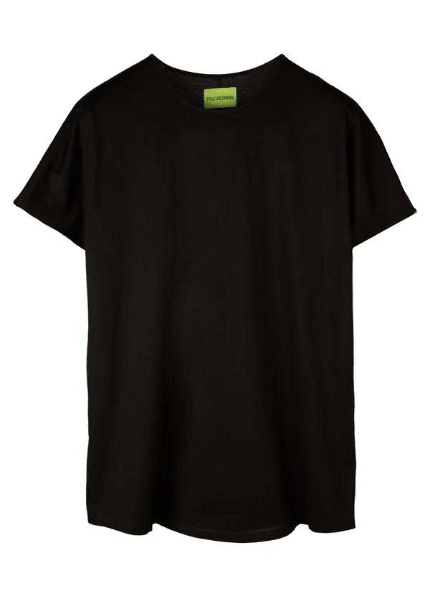 Mercerized Cotton T-Shirt-Black