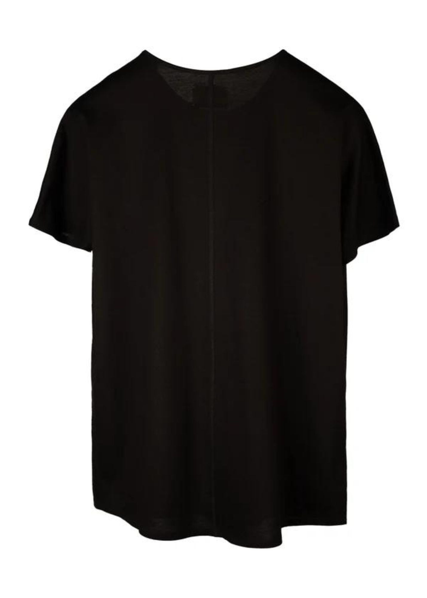 Mercerized Cotton T-Shirt-Black