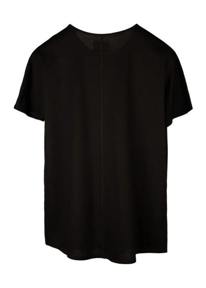 Mercerized Cotton T-Shirt-Black