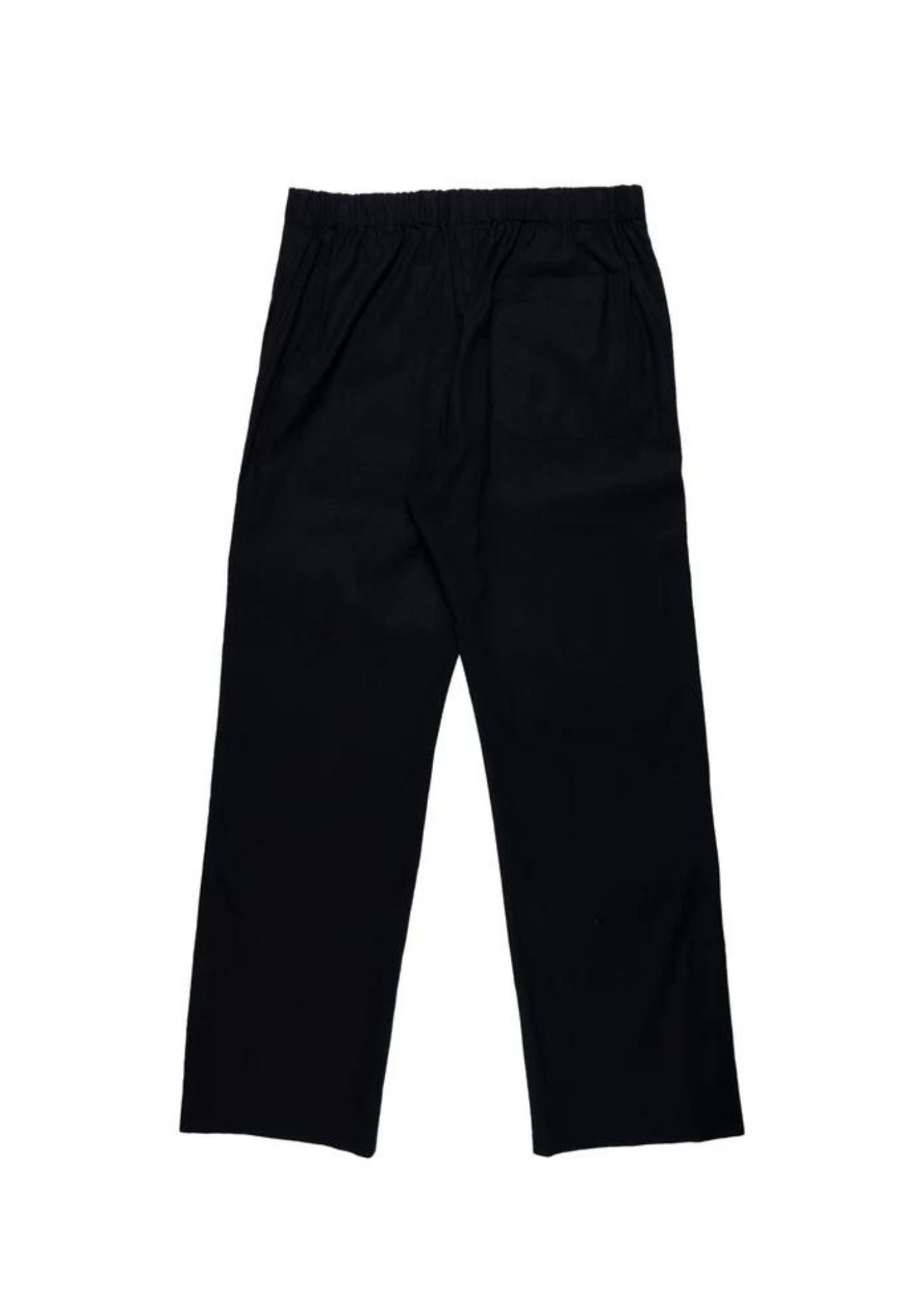 Linen Silk Pants-Black