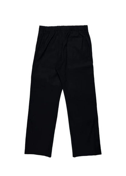 Linen Silk Pants-Black