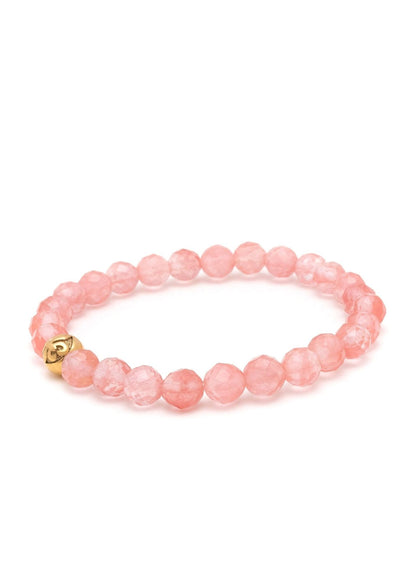 Rose Quartz Bracelet-Rose Gold