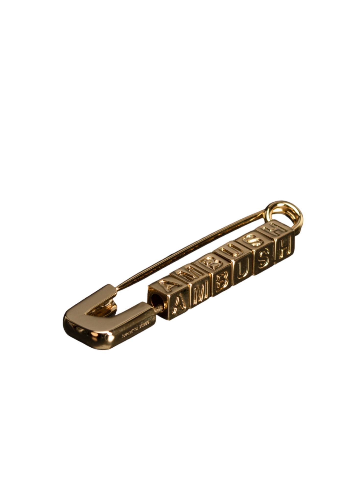 Letter Block Safty Pin-Gold