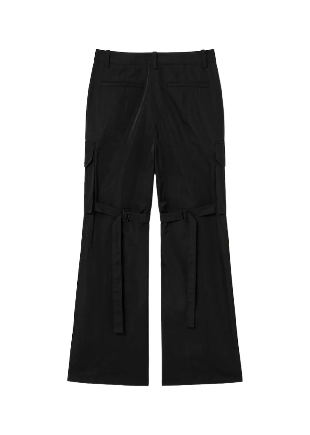 Strap Cargo Pants-Black