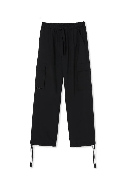 Fresh wool cargo pants-bLACK