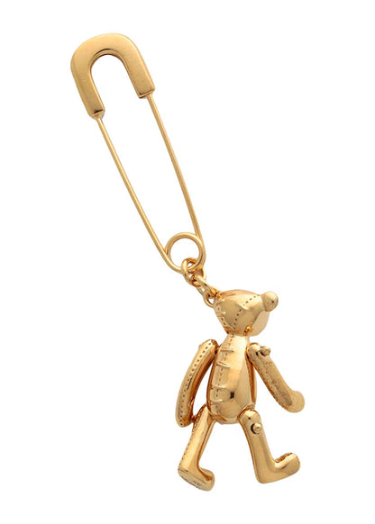 Teddy Bear Charm Earring-Gold